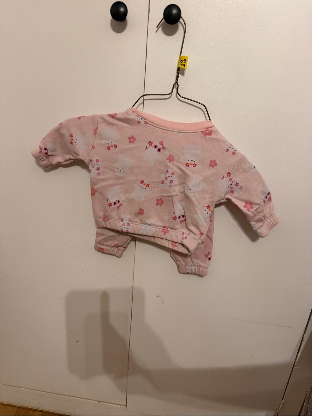 Old Navy Pink Baby Halloween Pullover Sweatshirt with ghost & Floral Print